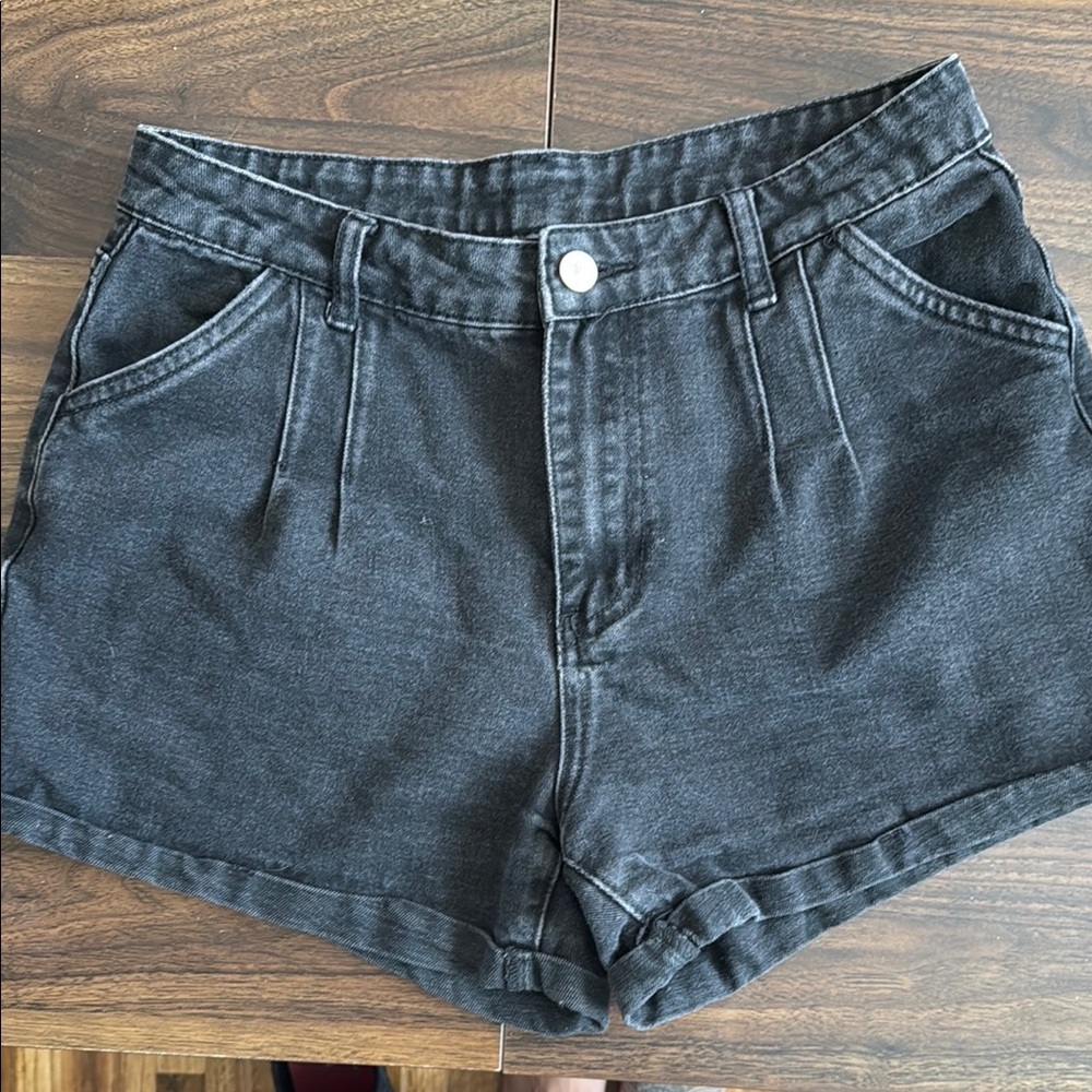 Women's Black Denim Shorts
